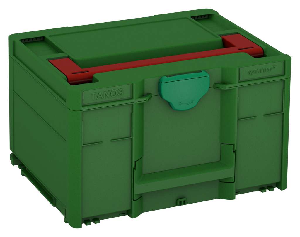 Systainer³ M 237, Emerald Green with Carmine Red lid handle and Signal Green catches