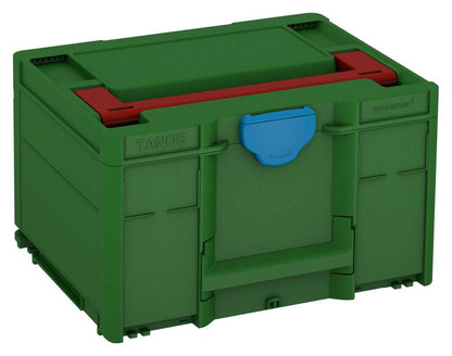 Systainer³ M 237, Emerald Green with Carmine Red lid handle and Sky Blue catches