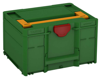 Systainer³ M 237, Emerald Green with Daffodil Yellow lid handle and Carmine Red catches