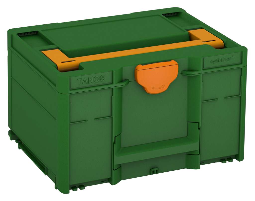 Systainer³ M 237, Emerald Green with Daffodil Yellow lid handle and Deep Orange catches