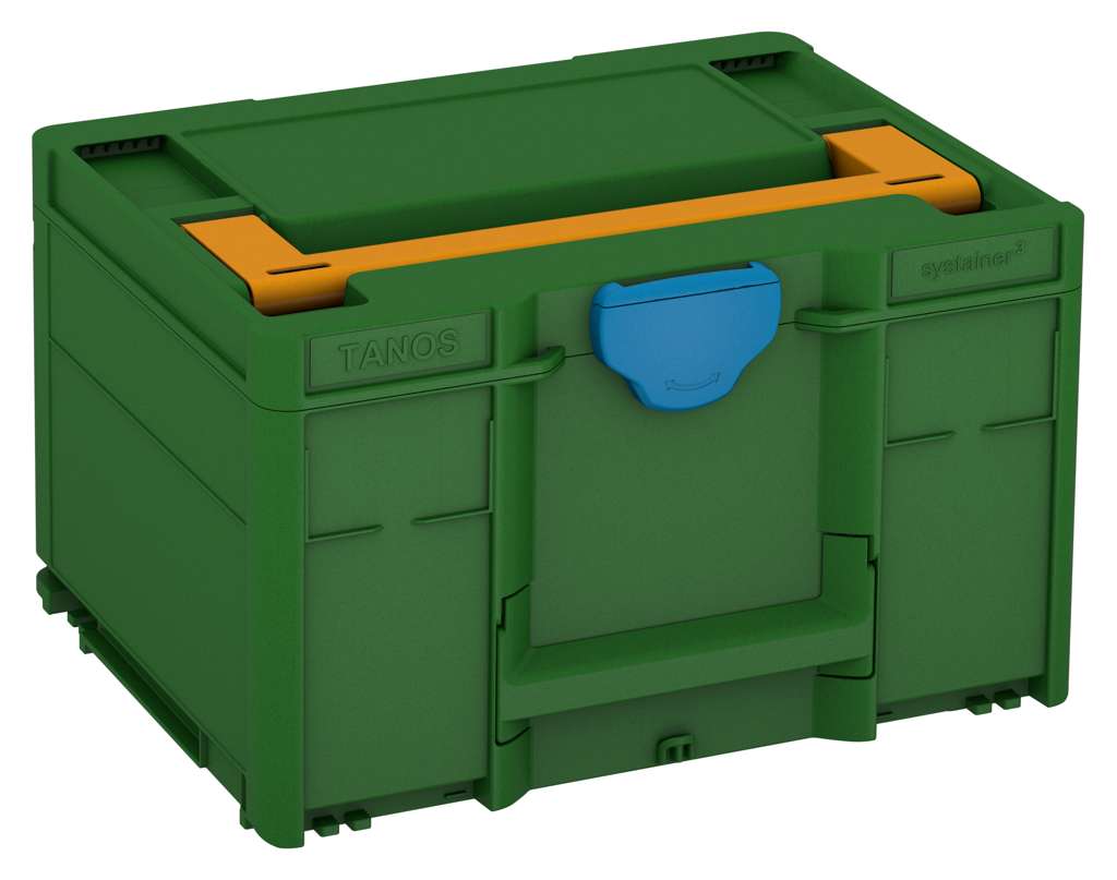 Systainer³ M 237, Emerald Green with Daffodil Yellow lid handle and Sky Blue catches