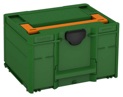 Systainer³ M 237, Emerald Green with Deep Orange lid handle and Black catches