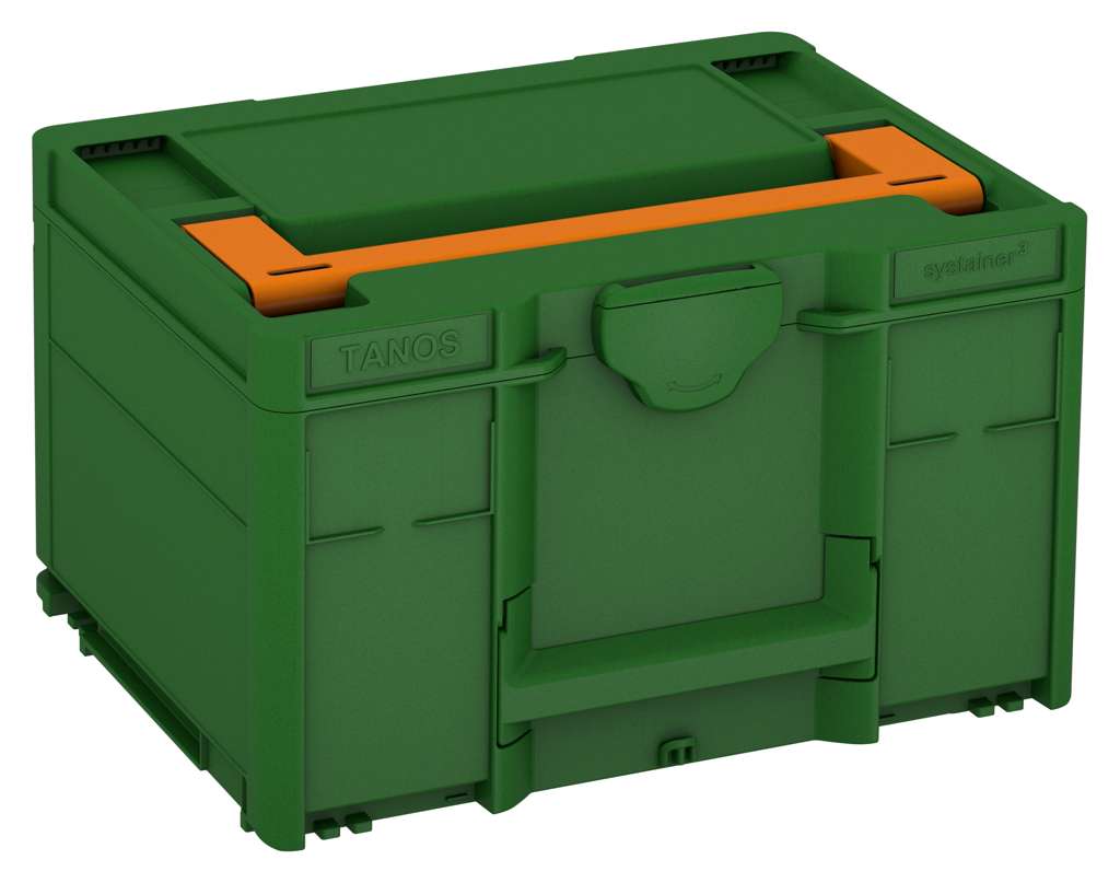 Systainer³ M 237, Emerald Green with Deep Orange lid handle