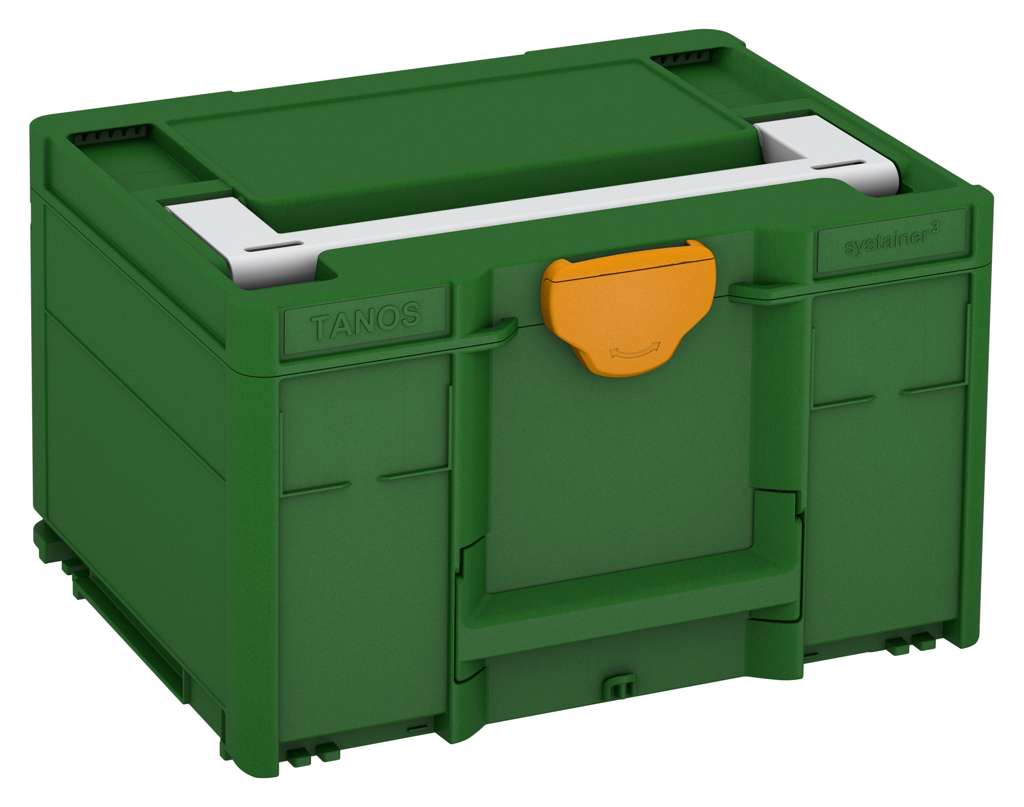 Systainer³ M 237, Emerald Green with Light Grey lid handle and Daffodil Yellow catches
