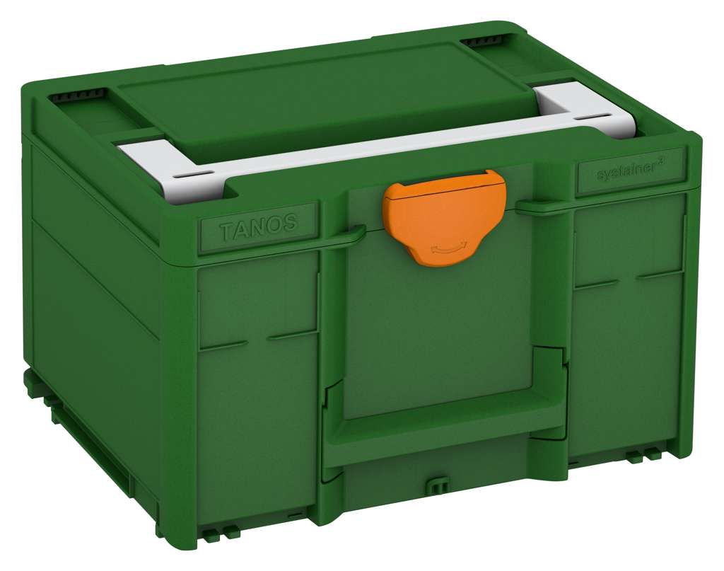 Systainer³ M 237, Emerald Green with Light Grey lid handle and Deep Orange catches