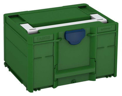 Systainer³ M 237, Emerald Green with Light Grey lid handle and Sapphire Blue catches