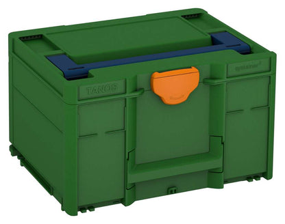 Systainer³ M 237, Emerald Green with Sapphire Blue lid handle and Deep Orange catches