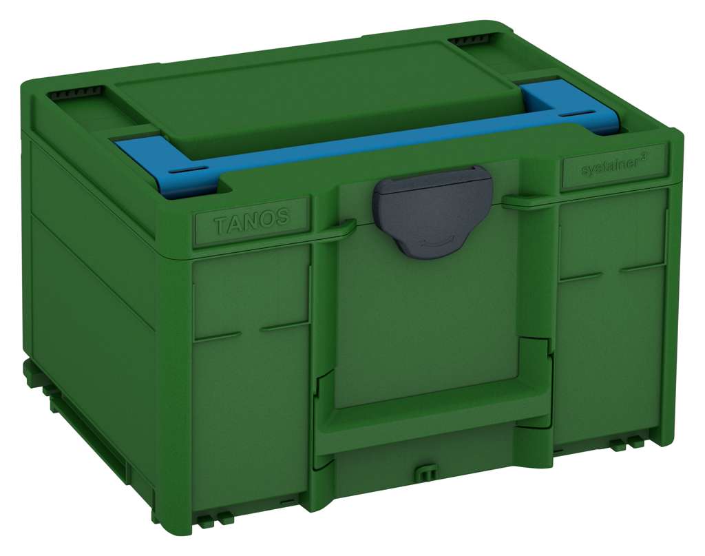 Systainer³ M 237, Emerald Green with Sky Blue lid handle and Anthracite catches
