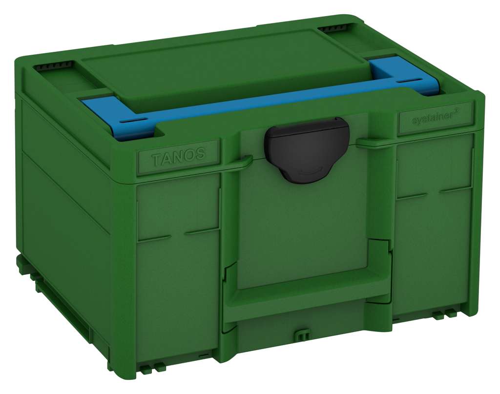 Systainer³ M 237, Emerald Green with Sky Blue lid handle and Black catches
