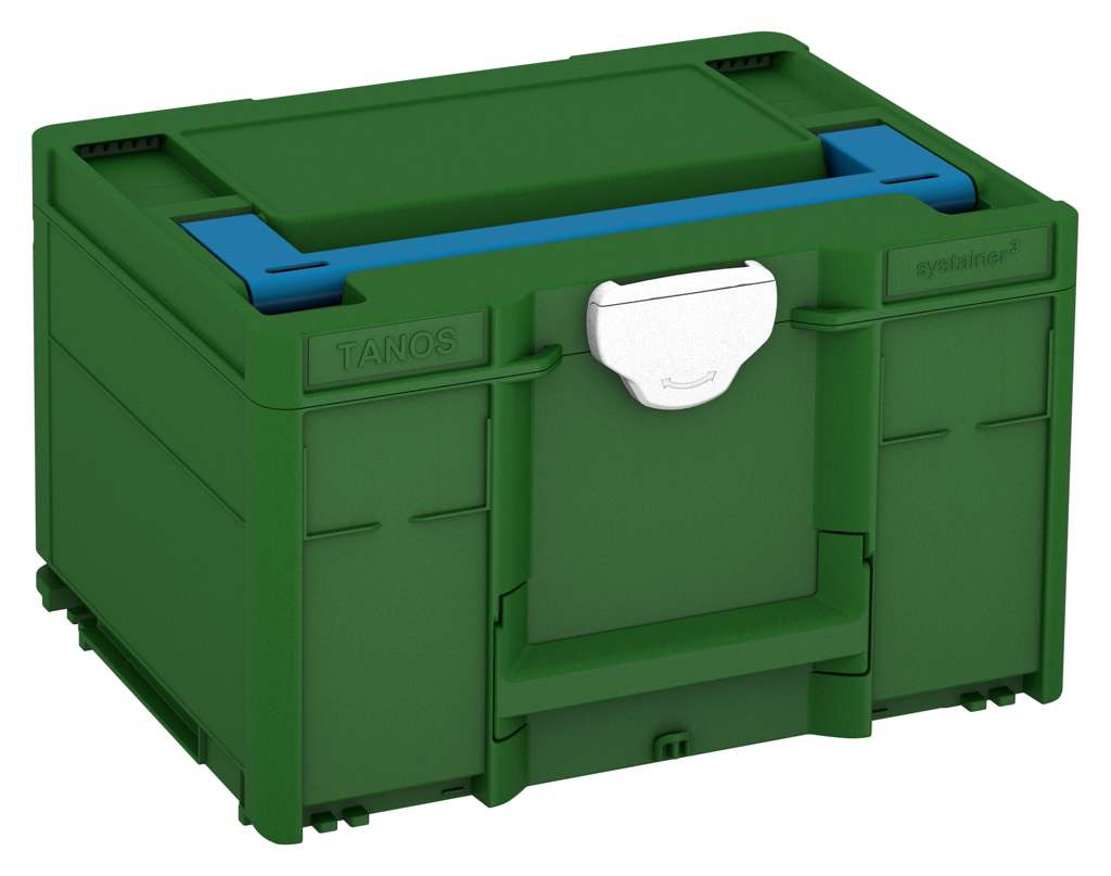 Systainer³ M 237, Emerald Green with Sky Blue lid handle and White catches