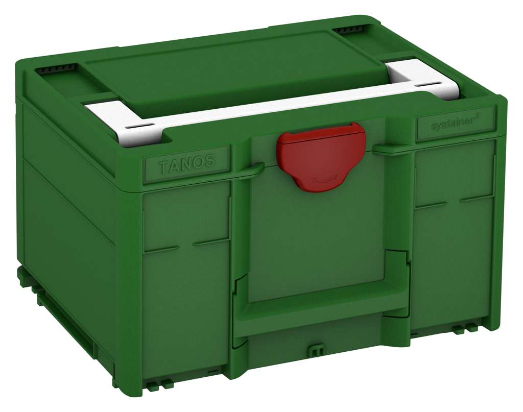 Systainer³ M 237, Emerald Green with White lid handle and Carmine Red catches