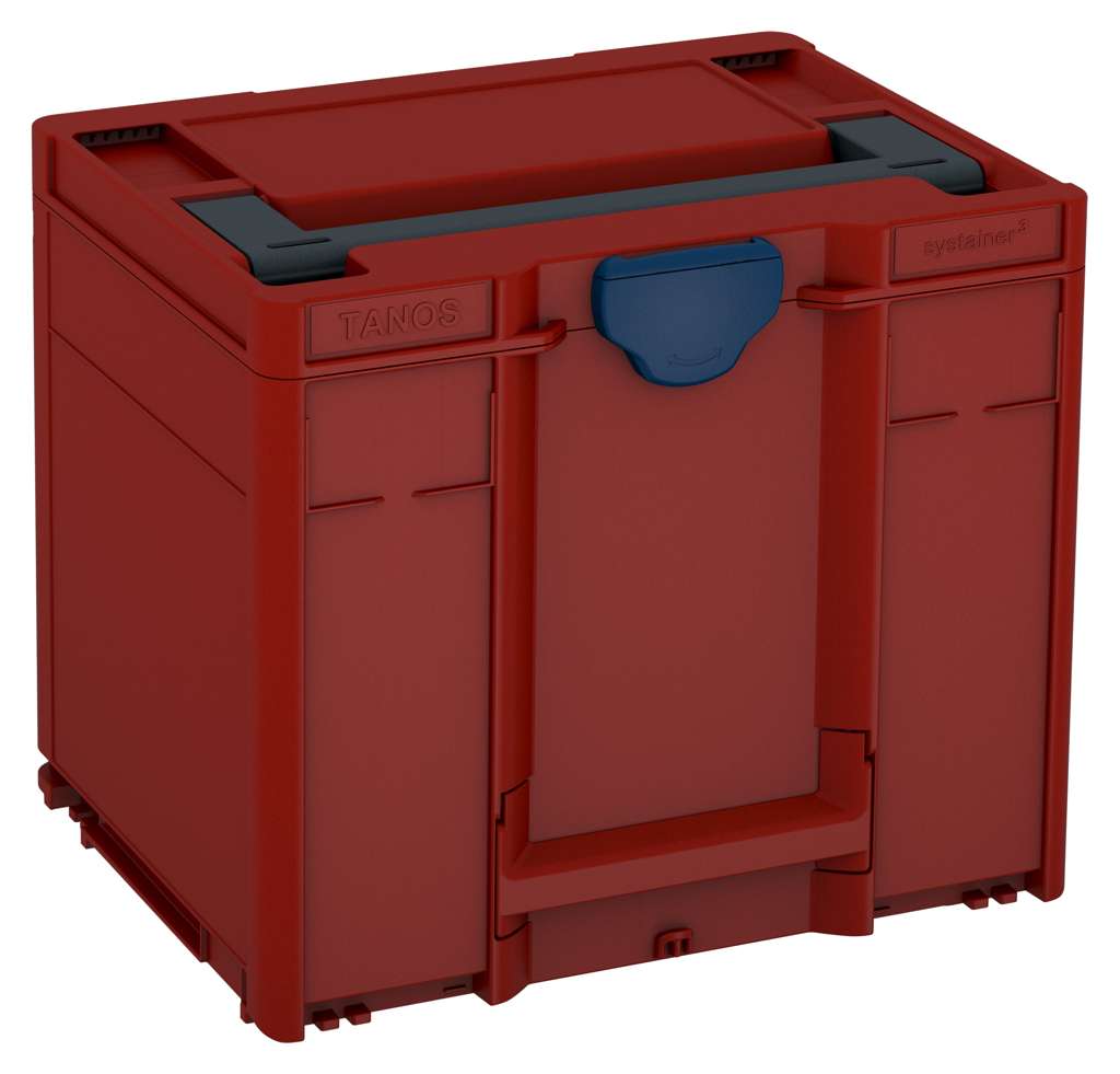 Systainer³ M 337, Carmine Red with Anthracite lid handle and Sapphire Blue catches