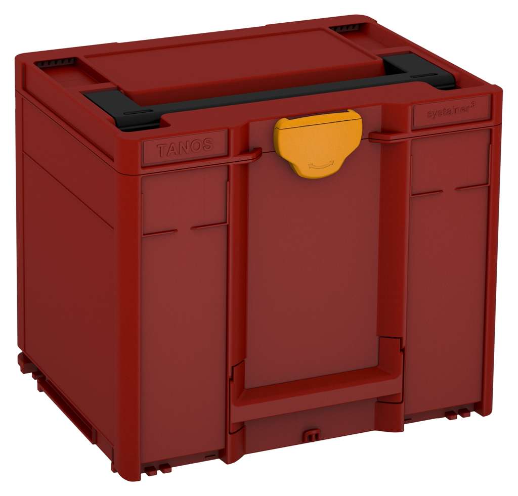 Systainer³ M 337, Carmine Red with Black lid handle and Daffodil Yellow catches