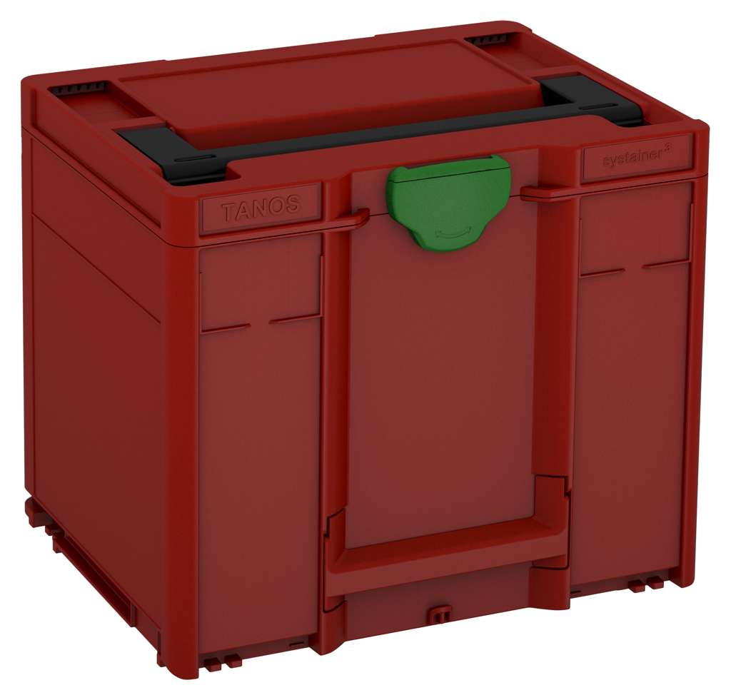 Systainer³ M 337, Carmine Red with Black lid handle and Emerald Green catches