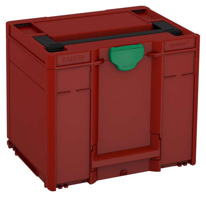 Systainer³ M 337, Carmine Red with Black lid handle and Signal Green catches