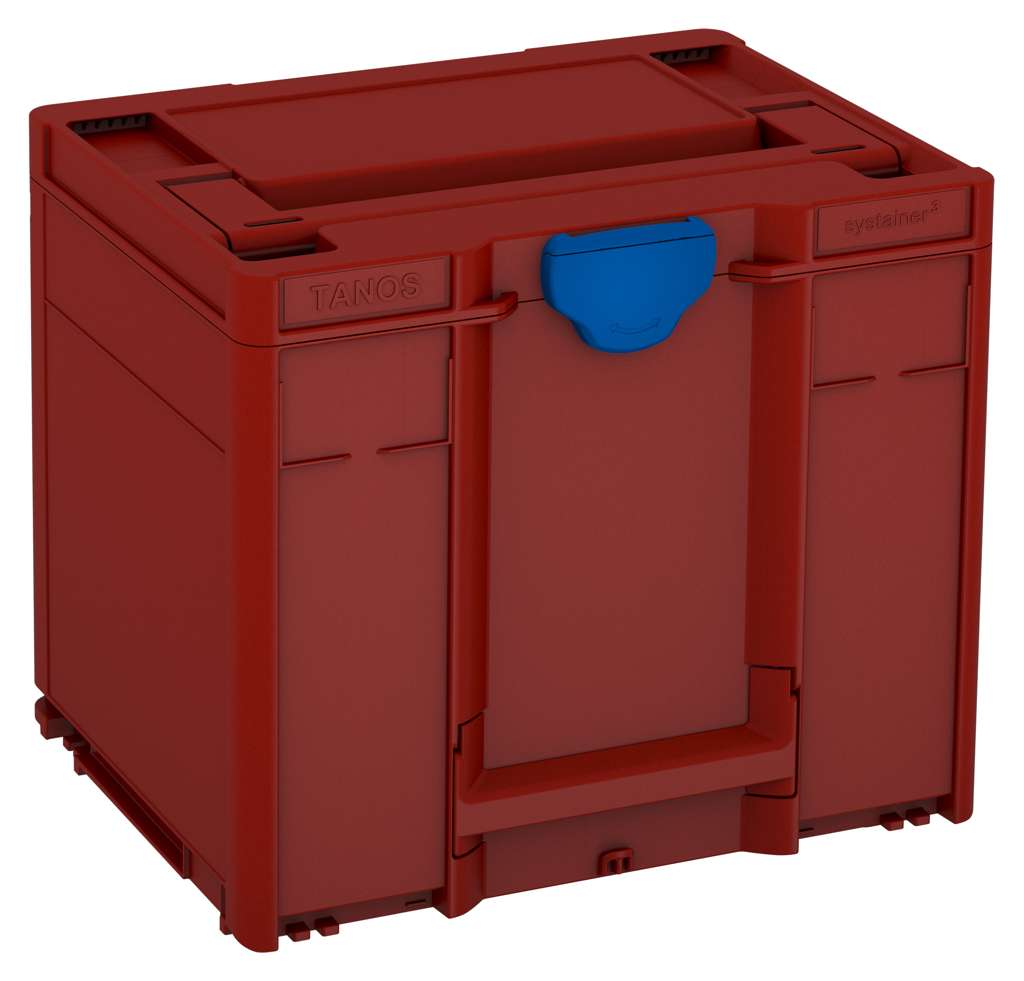 Systainer³ M 337, Carmine Red with Signal Blue catches