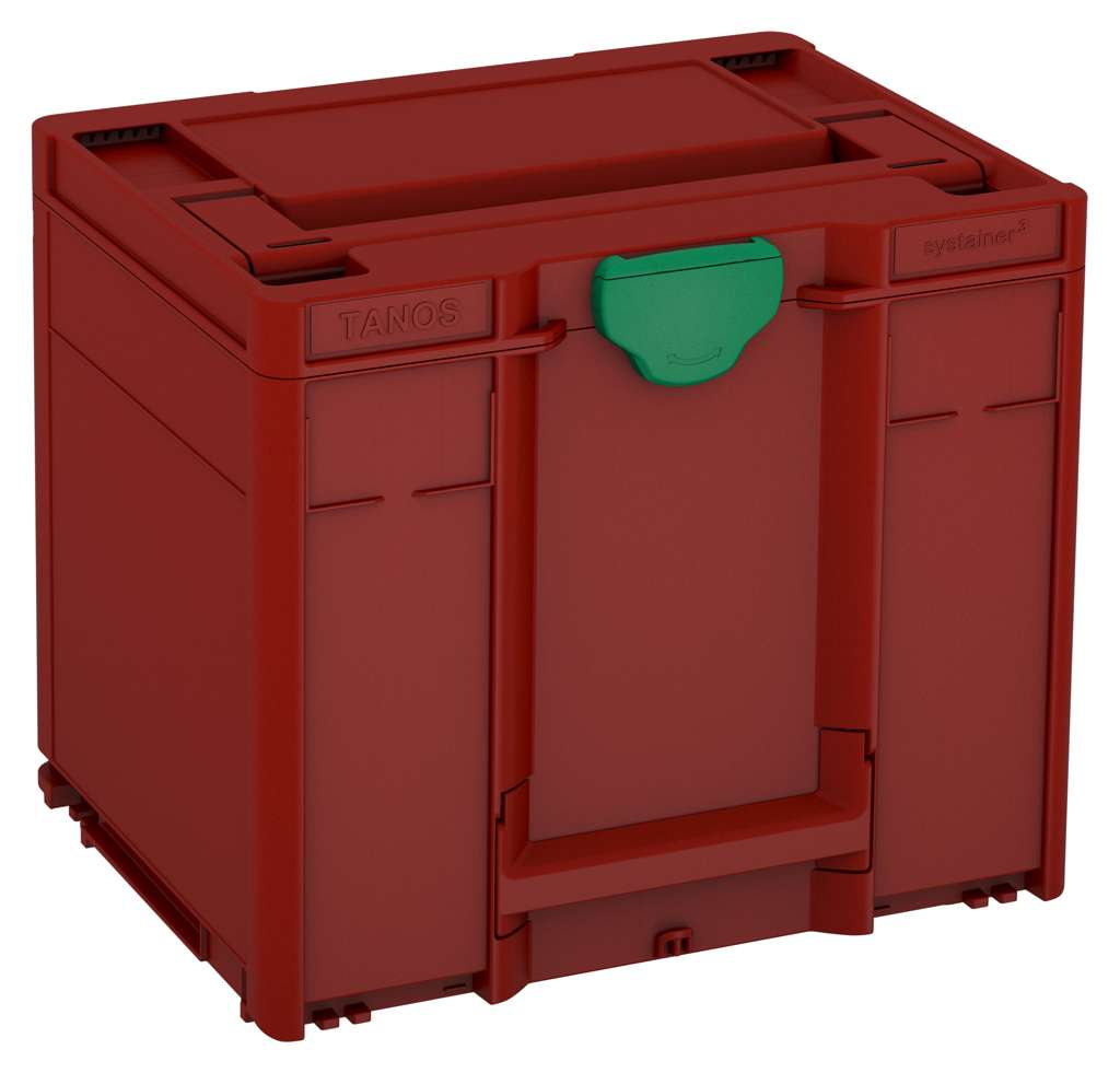 Systainer³ M 337, Carmine Red with Signal Green catches