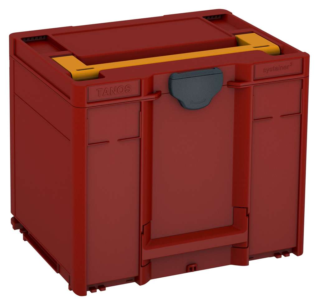 Systainer³ M 337, Carmine Red with Daffodil Yellow lid handle and Anthracite catches