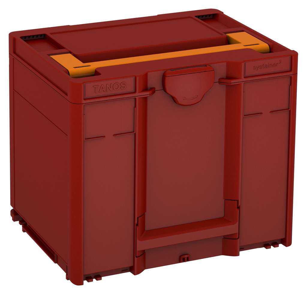 Systainer³ M 337, Carmine Red with Deep Orange lid handle