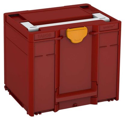 Systainer³ M 337, Carmine Red with Light Grey lid handle and Daffodil Yellow catches