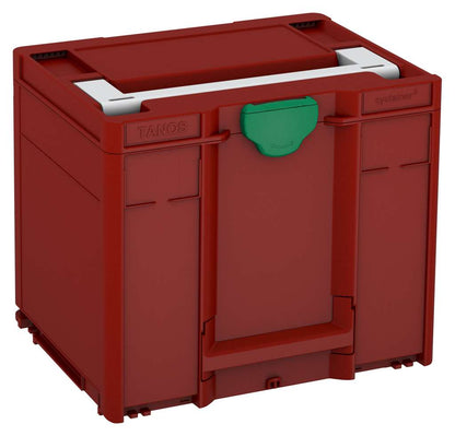Systainer³ M 337, Carmine Red with Light Grey lid handle and Signal Green catches