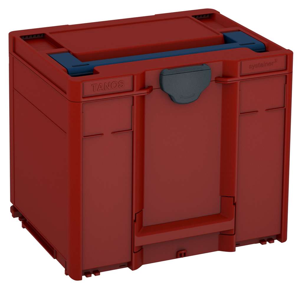 Systainer³ M 337, Carmine Red with Sapphire Blue lid handle and Anthracite catches