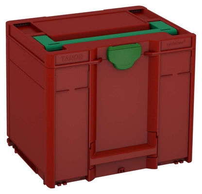 Systainer³ M 337, Carmine Red with Signal Green lid handle and Emerald Green catches