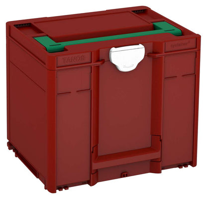 Systainer³ M 337, Carmine Red with Signal Green lid handle and White catches