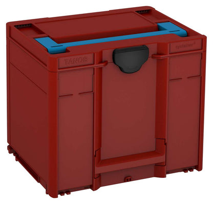 Systainer³ M 337, Carmine Red with Sky Blue lid handle and Black catches