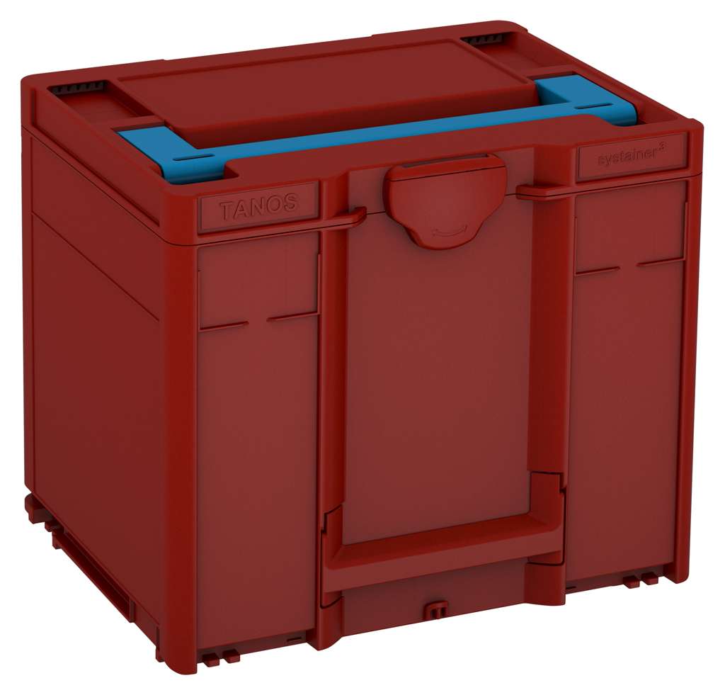 Systainer³ M 337, Carmine Red with Sky Blue lid handle
