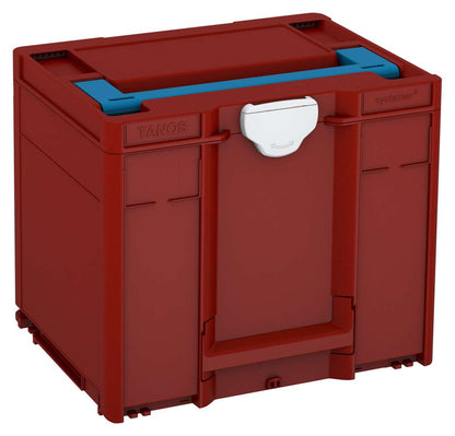 Systainer³ M 337, Carmine Red with Sky Blue lid handle and Light Grey catches
