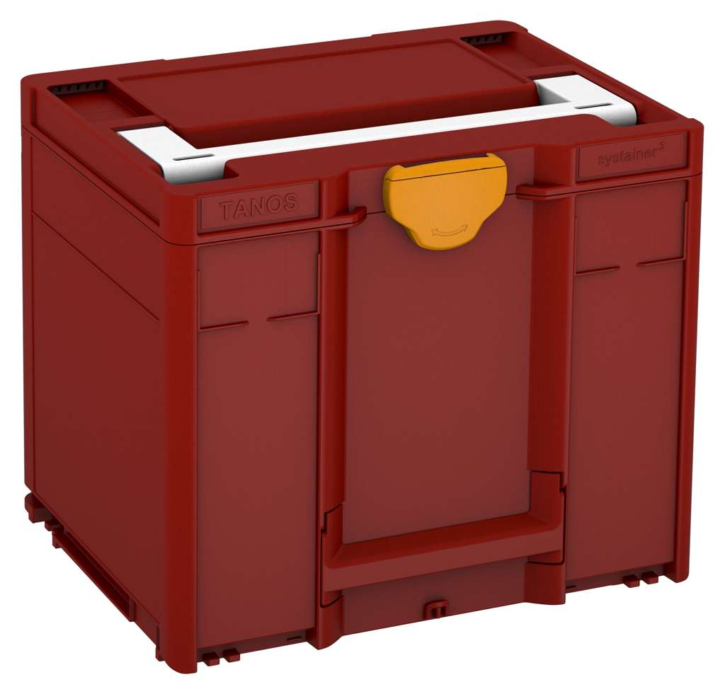 Systainer³ M 337, Carmine Red with White lid handle and Daffodil Yellow catches