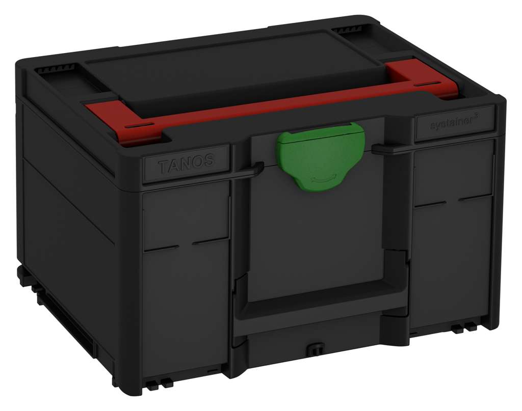 Systainer³ M 237, Black with Carmine Red lid handle and Emerald Green catches