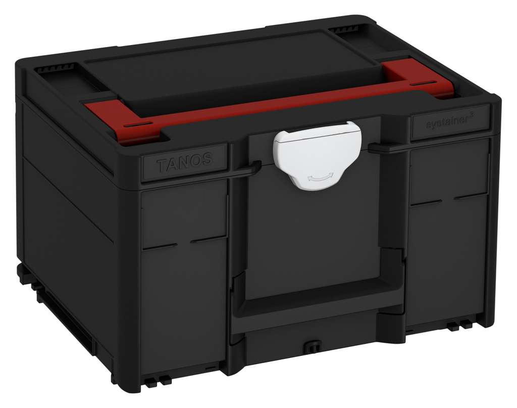 Systainer³ M 237, Black with Carmine Red lid handle and Light Grey catches