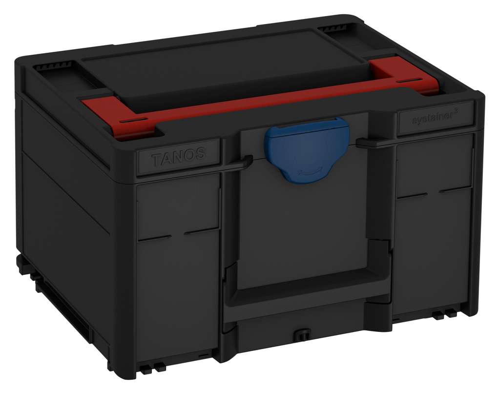 Systainer³ M 237, Black with Carmine Red lid handle and Sapphire Blue catches