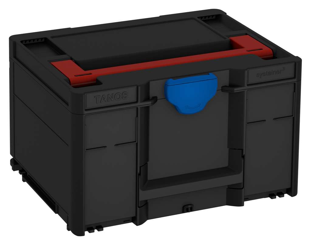 Systainer³ M 237, Black with Carmine Red lid handle and Signal Blue catches
