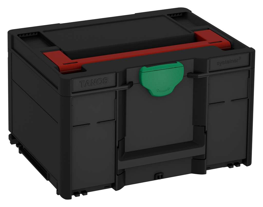 Systainer³ M 237, Black with Carmine Red lid handle and Signal Green catches