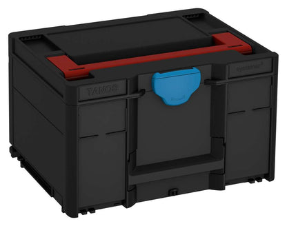 Systainer³ M 237, Black with Carmine Red lid handle and Sky Blue catches