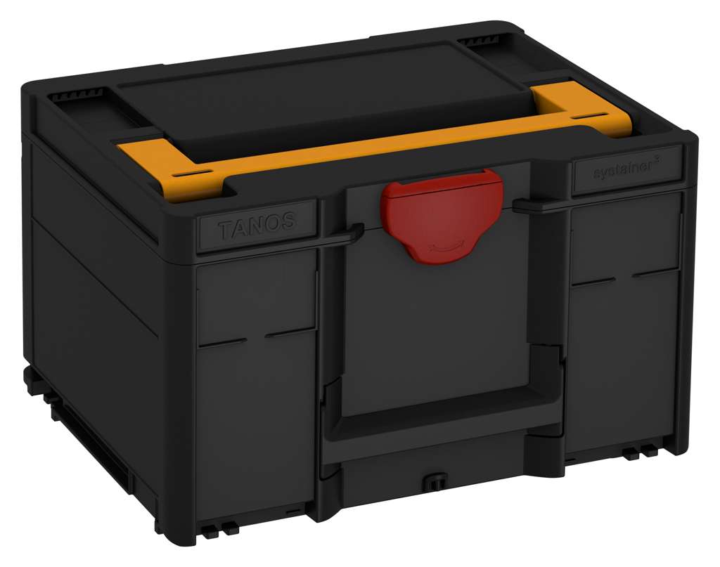 Systainer³ M 237, Black with Daffodil Yellow lid handle and Carmine Red catches