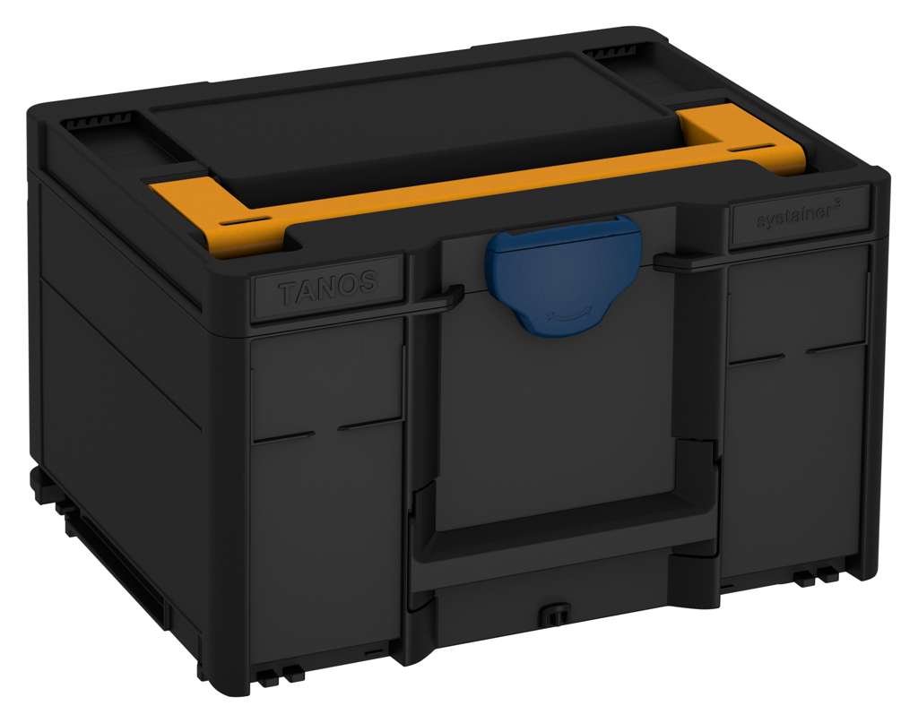 Systainer³ M 237, Black with Daffodil Yellow lid handle and Sapphire Blue catches