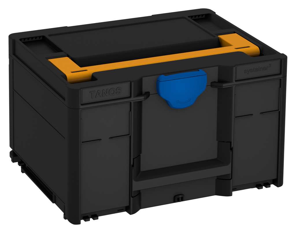 Systainer³ M 237, Black with Daffodil Yellow lid handle and Signal Blue catches