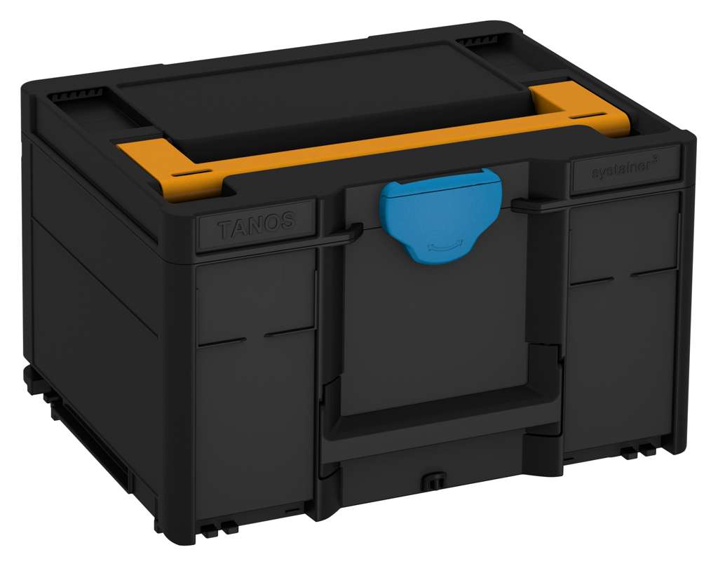 Systainer³ M 237, Black with Daffodil Yellow lid handle and Sky Blue catches