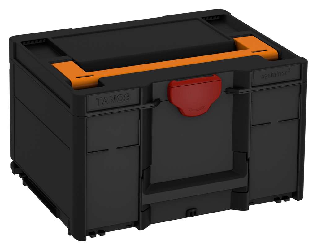 Systainer³ M 237, Black with Deep Orange lid handle and Carmine Red catches