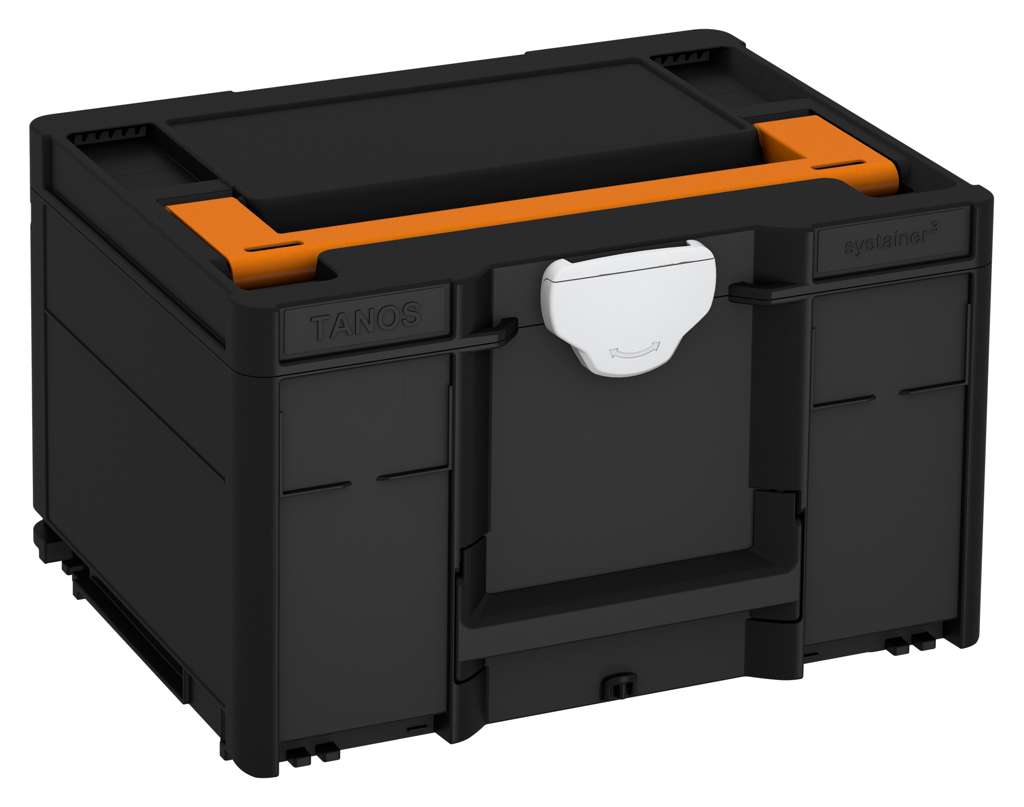 Systainer³ M 237, Black with Deep Orange lid handle and Light Grey catches