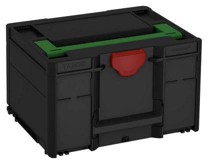 Systainer³ M 237, Black with Emerald Green lid handle and Carmine Red catches