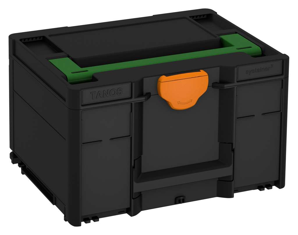 Systainer³ M 237, Black with Emerald Green lid handle and Deep Orange catches
