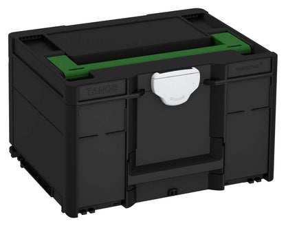 Systainer³ M 237, Black with Emerald Green lid handle and Light Grey catches