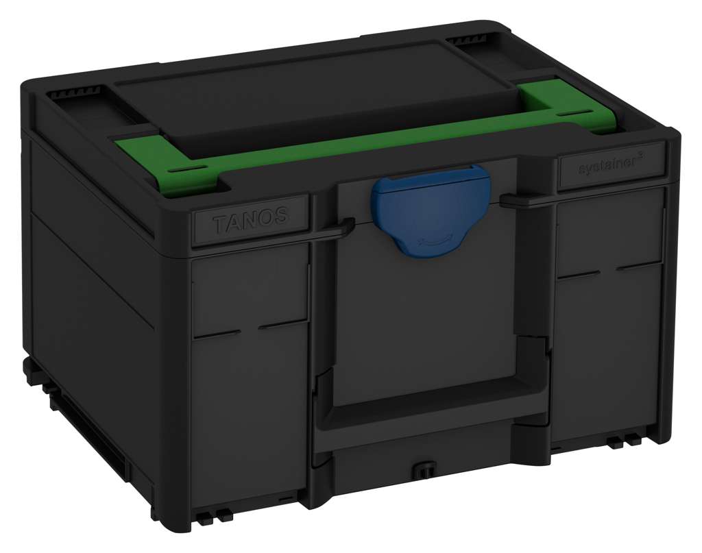 Systainer³ M 237, Black with Emerald Green lid handle and Sapphire Blue catches