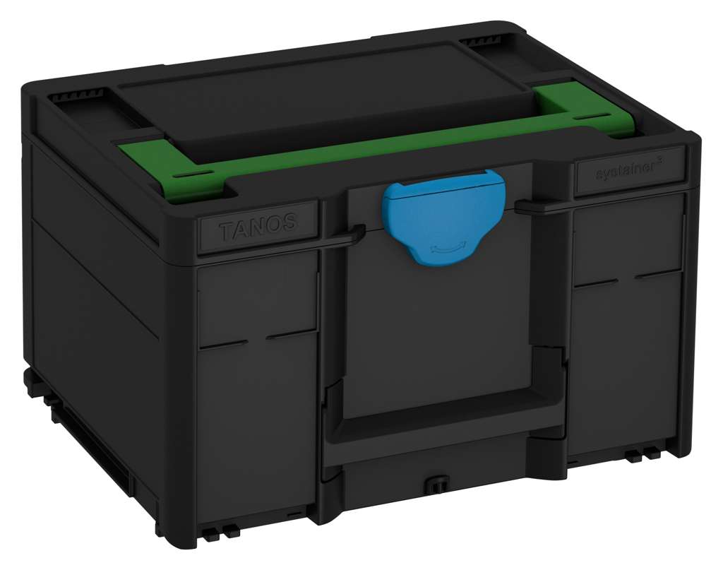 Systainer³ M 237, Black with Emerald Green lid handle and Sky Blue catches