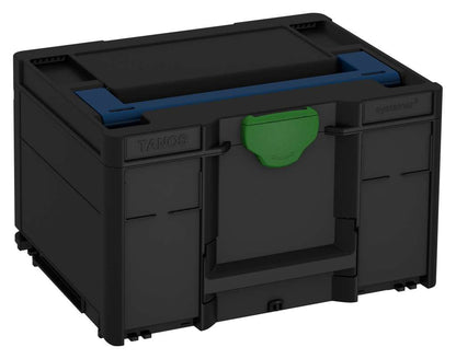 Systainer³ M 237, Black with Sapphire Blue lid handle and Emerald Green catches